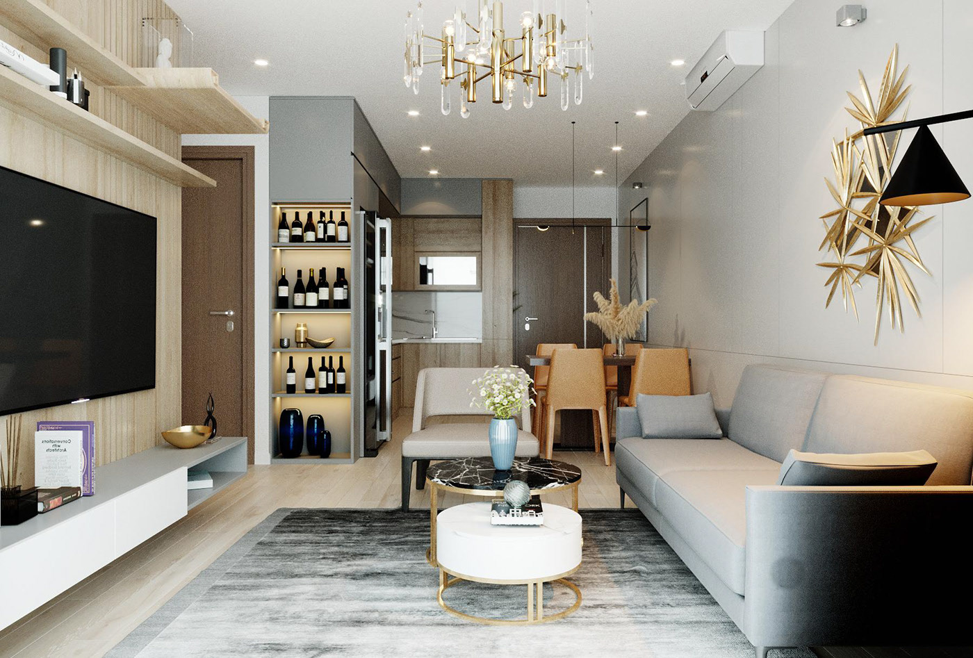 thiết kế và thi công trọn gói nội thất căn hộ